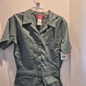 Women's Dickies Brand Themp-iQ Cooling Green Short Sleeve Coveralls Medium